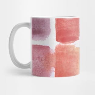 Warm Blush Tones Rectangles - Abstract Watercolor Painting Mug